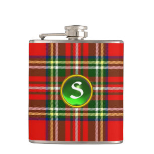 CANTIL MONOGRAMA ESCOCITA TARTAN GREEN EMERALD GEMSTONE