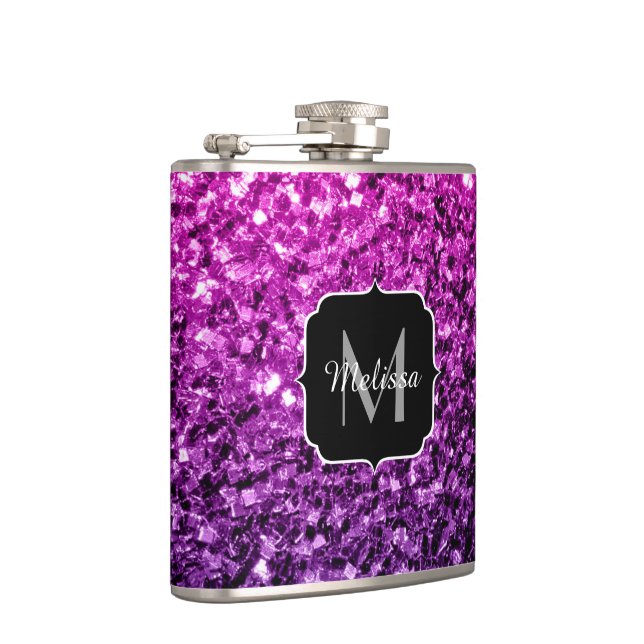 Cantil Monograma falso brilho ombre rosa roxo (Direita)