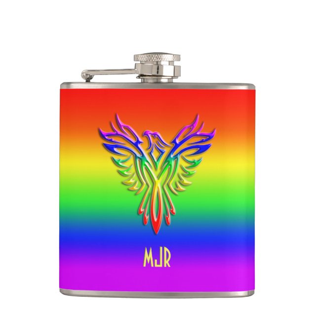 Cantil Monograma personalizado, Ascensão fênix LGBT Rainb (Frente)