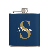 Monograma Personalizado Azul Marinho e Dourado