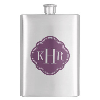 Cantil Monograma Personalizado de Quatrefoil Puro de Plum