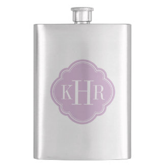 Cantil Monograma Personalizado de Quatrefoil Roxo Lilado
