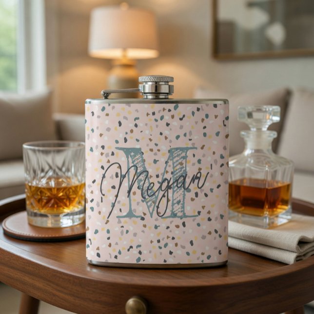Cantil Monograma Personalizado de Terrazzo (Criador carregado)