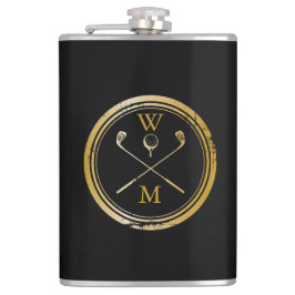 Cantil Monograma Personalizado Dourado E Preto