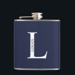 Cantil Monograma Personalizado e Frasco de Nome<br><div class="desc">Monograma Personalizado e Dif de Nome apresentam monograma personalizado e nome no estilo de fonte de serif clássico. Perfeito como presentes de dia de os pais para pais,  presentes para padrinhos de casamento e para quaisquer ocasiões especiais.</div>