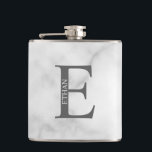 Cantil Monograma Personalizado e Frasco de Nome<br><div class="desc">Monograma Personalizado e Dif de Nome apresentam monograma personalizado e nome no estilo de fonte de serif clássico. Perfeito como presentes de dia de os pais para pais, presentes para padrinhos de casamento e para quaisquer ocasiões especiais. Observe que os detalhes do mármore são simulados no trabalho de arte. Não...</div>