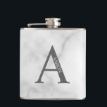 Cantil Monograma Personalizado e Frasco de Nome<br><div class="desc">Monograma Personalizado e Dif de Nome apresentam monograma personalizado e nome no estilo de fonte de serif clássico. Perfeito como presentes de dia de os pais para pais, presentes para padrinhos de casamento e para quaisquer ocasiões especiais. Observe que os detalhes do mármore são simulados no trabalho de arte. Não...</div>