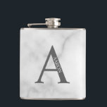 Cantil Monograma Personalizado e Frasco de Nome<br><div class="desc">Monograma Personalizado e Dif de Nome apresentam monograma personalizado e nome no estilo de fonte de serif clássico. Perfeito como presentes de dia de os pais para pais, presentes para padrinhos de casamento e para quaisquer ocasiões especiais. Observe que os detalhes do mármore são simulados no trabalho de arte. Não...</div>