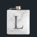 Cantil Monograma Personalizado e Frasco de Nome<br><div class="desc">Monograma Personalizado e Dif de Nome apresentam monograma personalizado e nome no estilo de fonte de serif clássico. Perfeito como presentes de dia de os pais para pais, presentes para padrinhos de casamento e para quaisquer ocasiões especiais.</div>