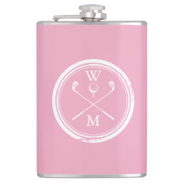 Cantil Monograma Personalizado Feminino Golfe Rosa