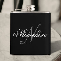 Monograma Personalizado Único de Nomes Preto e Bra