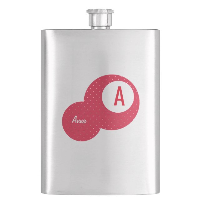 Cantil Monograma Personalizado Vermelho Dotty (Frente)