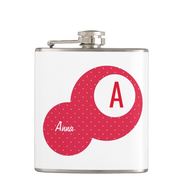 Cantil Monograma Personalizado Vermelho Dotty (Frente)