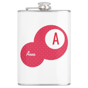 Cantil Monograma Personalizado Vermelho Dotty