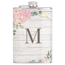 Cantil Monograma Rosa Hydrangea e Eucalyptus