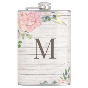 Cantil Monograma Rosa Hydrangea e Eucalyptus