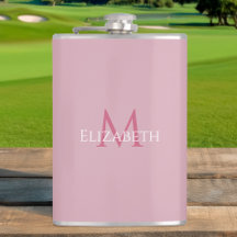 Monogrammed Name Initial Pink Custom