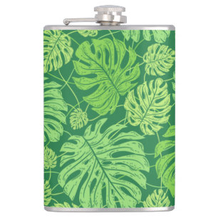 Cantil Monstera deixa padrão floral   