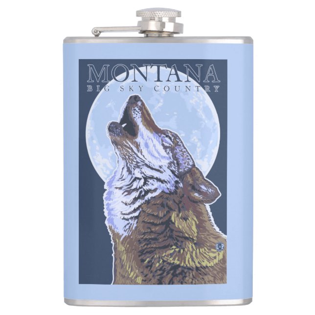 Cantil Montana -- Lobo grande de CountryHowling do céu (Frente)