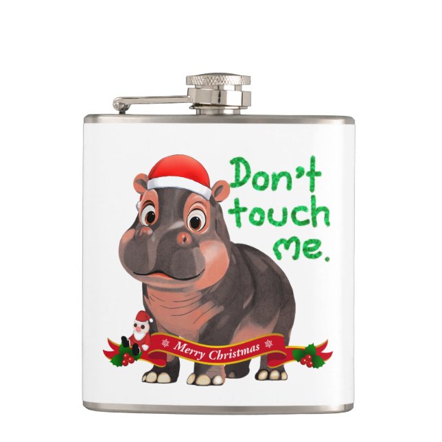 Cantil Moo Deng Hippo para Feliz Natal (Frente)
