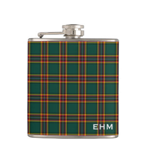 Cantil Moran Tartan Monograma Xadrez Verde Escura