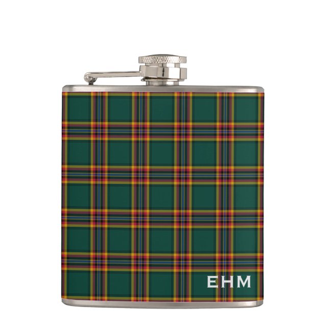 Cantil Moran Tartan Monograma Xadrez Verde Escuro (Frente)