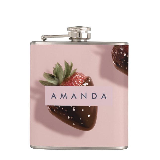Cantil Morango-de-coleira-branca-branca personalizada (Frente)