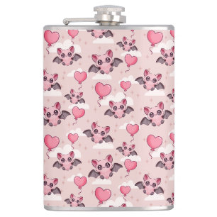 Cantil Morcegos e corações cor-de-rosa