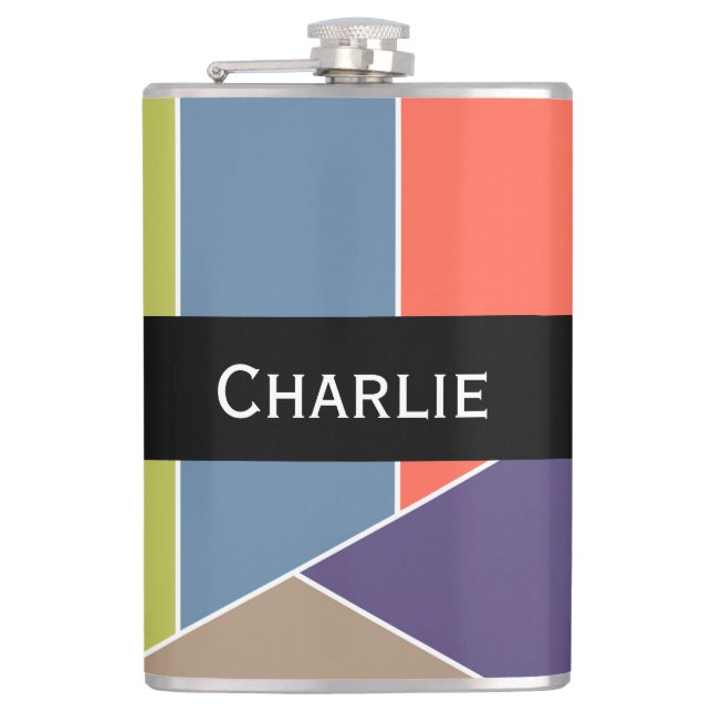 Cantil MOSAIC stripes triângulos coloridos I + suas ideia (Frente)