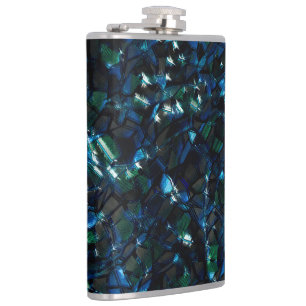 Cantil Mosaico estranho sobre fundo escuro e brilho nebul