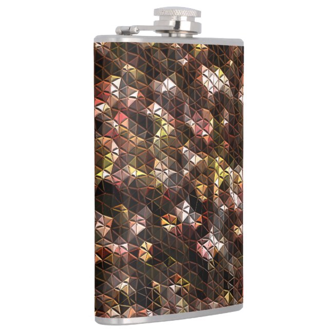 Cantil Mosaico triangular castanho com alivio leve (Direita)