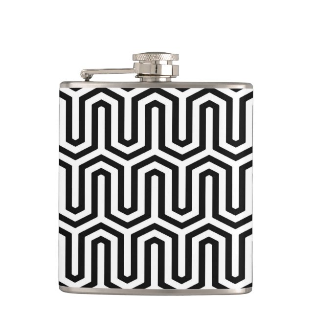 Cantil Motif deco egípcio - preto e branco (Frente)
