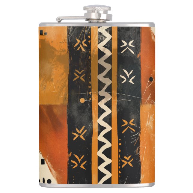 Cantil Motivos tribais em tons negros e terrestres (Frente)