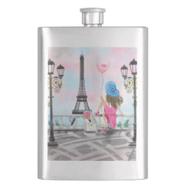 Cantil Mulher bonito e Balão de Coração Rosa - Eu Amo Par