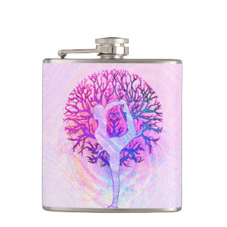Cantil Mulher cor-de-rosa da árvore da ioga em cores