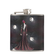 MULHER EM UM CÉU NOTURNO COM AVES