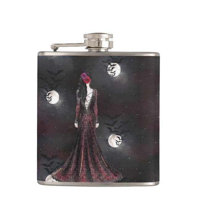 CANTIL MULHER EM UM CÉU NOTURNO COM AVES (Frente)