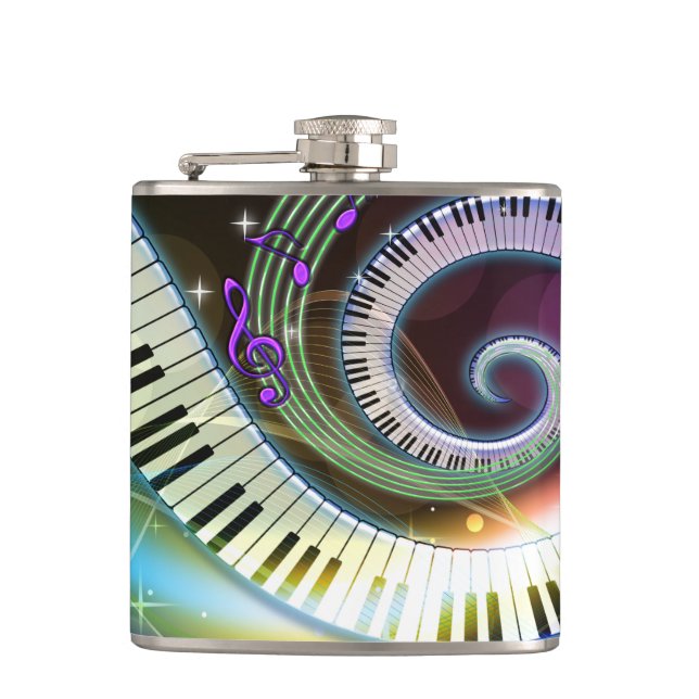 Cantil Música 1 garrafa envolvida (Frente)