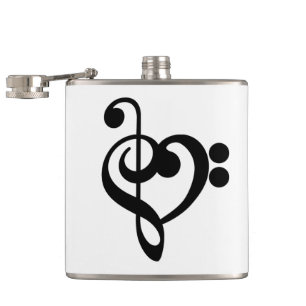 Cantil Musical Music Heart - Treble Bass Clef