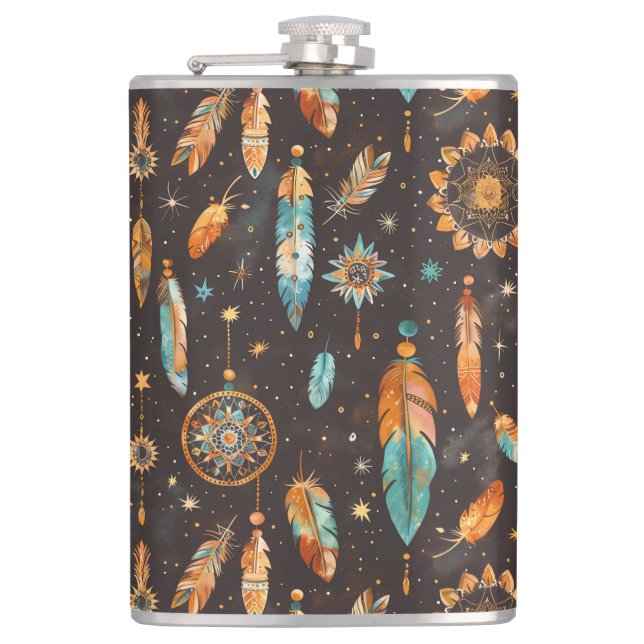 Cantil Mystical Dark Boho: Penas e Sonhos Desi (Frente)