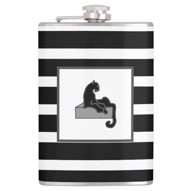 Cantil Na moda Black Panther Cat White Modern (Frente)