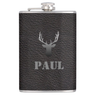 Cantil Na moda Buck Preto Nome Personalizado Masculino