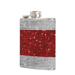 Cantil Na moda Red Glitter Liquor Vinil Frasco Molhado