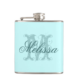 Cantil Nam personalizado costume/turquesa inicial do