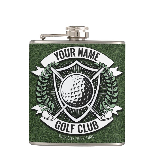 Cantil NAME Personalizado Golfista Campo de Golfe Clube C (Frente)