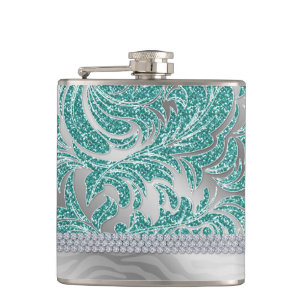 Cantil Namorados Noivado Leaf Glitter