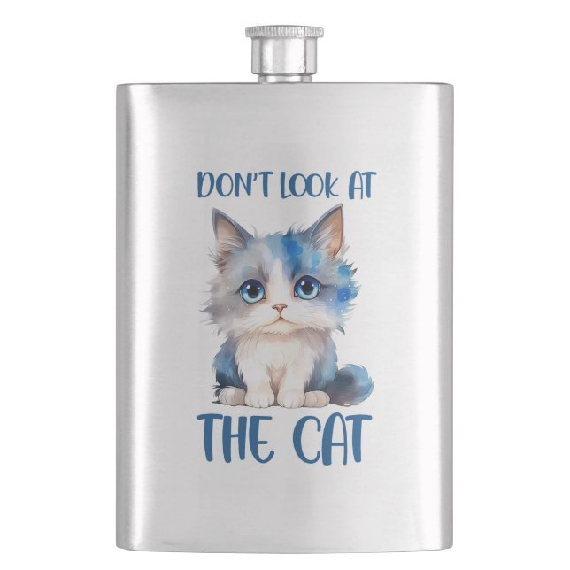 Cantil Não olhe para o gato - Adorável gatinho Bluish (Frente)