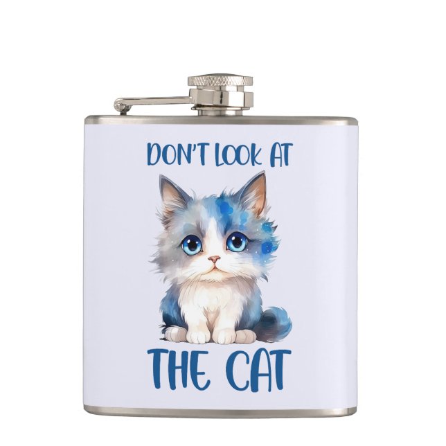 Cantil Não olhe para o gato - Adorável gatinho Bluish (Frente)