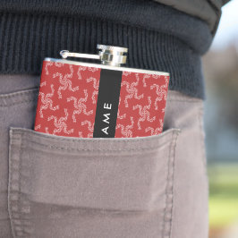 Cantil Natal Garland, Red, Seu nome, Personalize