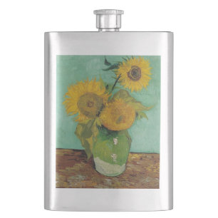 Cantil Natureza Morta - Vaso com Três Girassóis. Van Gogh